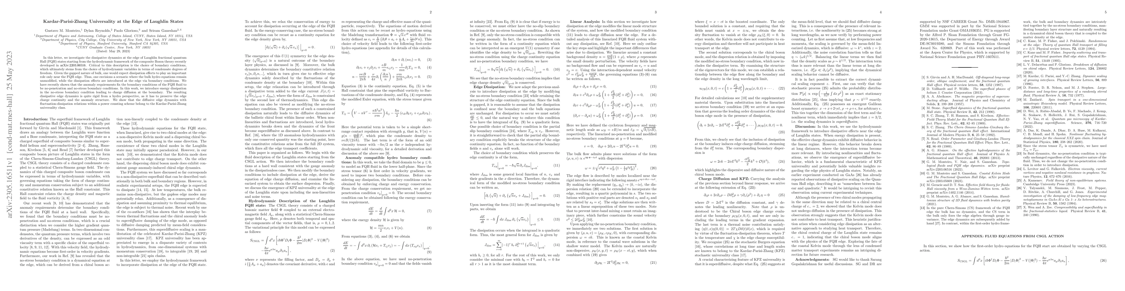 Thumbnail for Kardar-Parisi-Zhang Universality at the Edge of Laughlin States