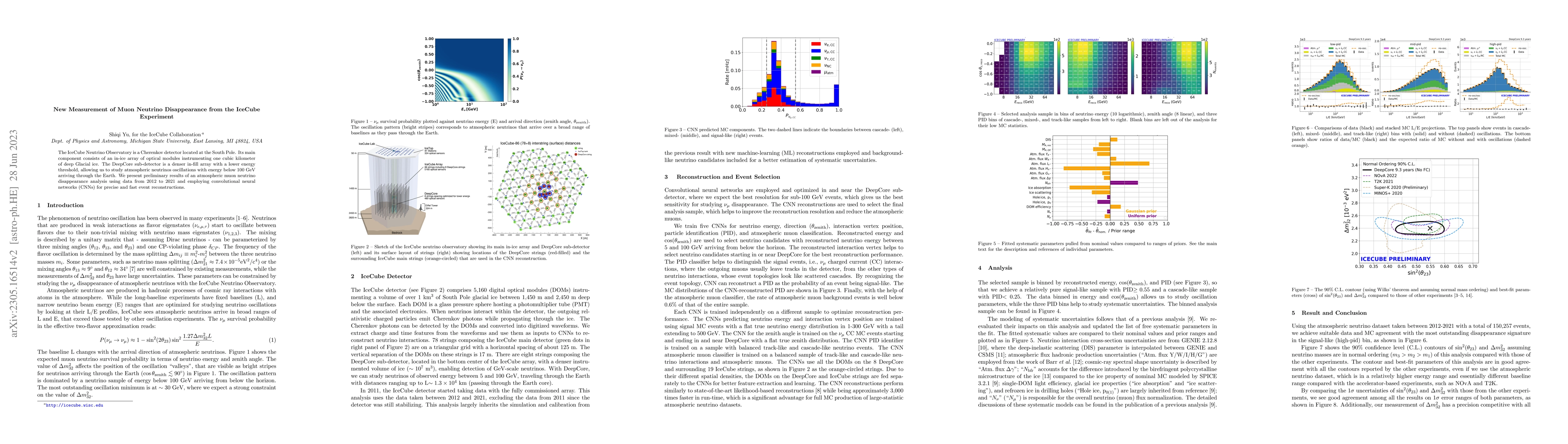 Thumbnail for New Measurement of Muon Neutrino Disappearance from the IceCube
  Experiment