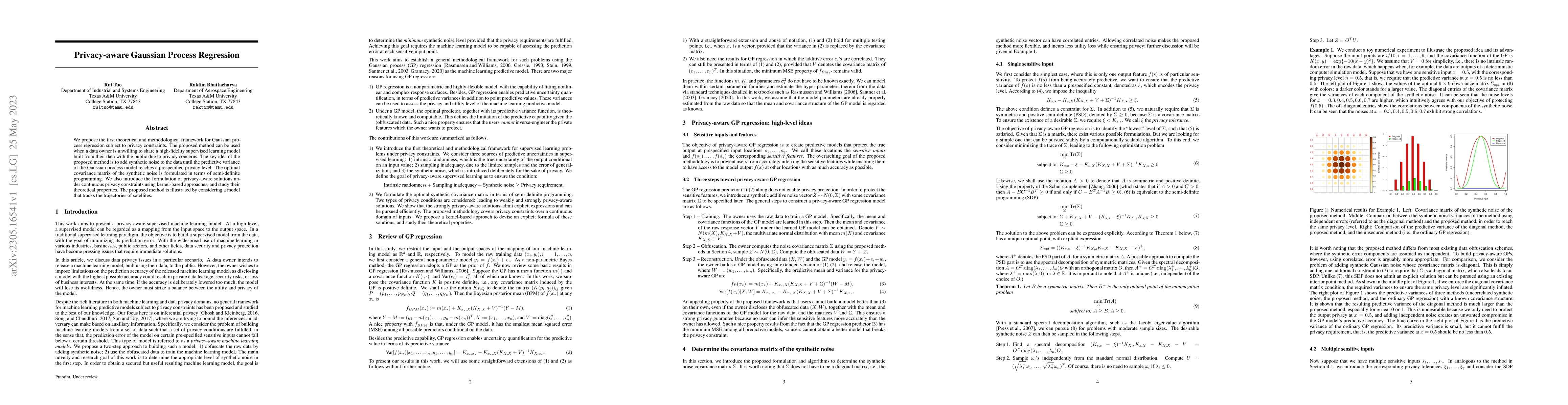Thumbnail for Privacy-aware Gaussian Process Regression