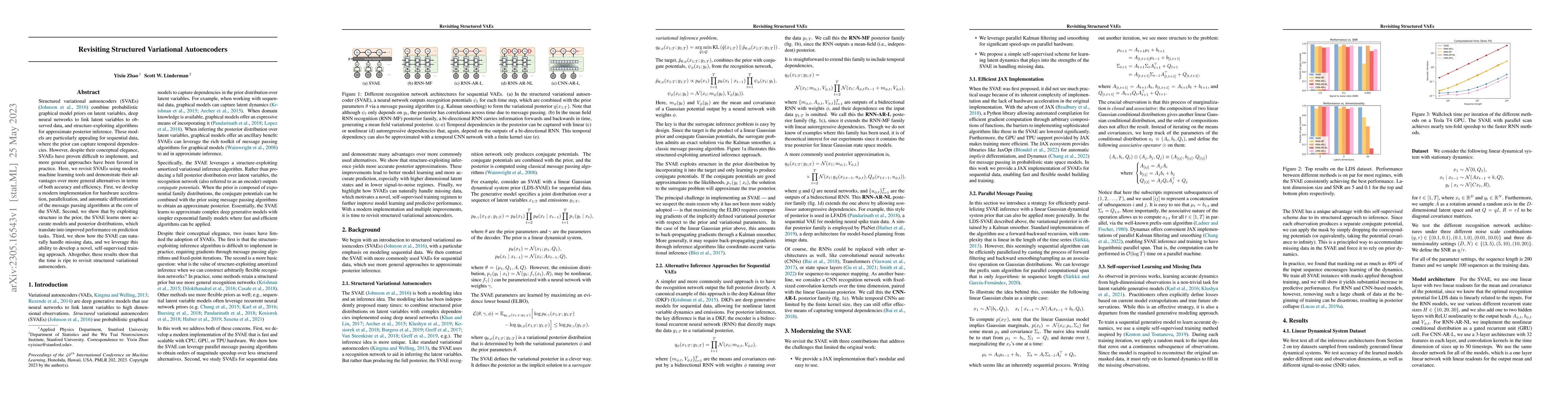 Thumbnail for Revisiting Structured Variational Autoencoders