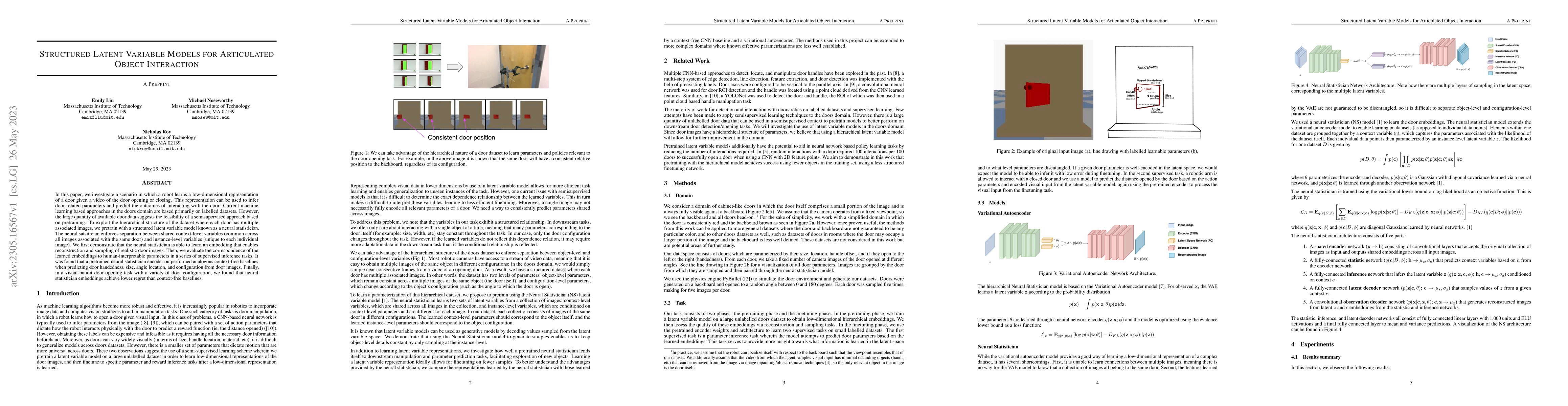 Thumbnail for Structured Latent Variable Models for Articulated Object Interaction