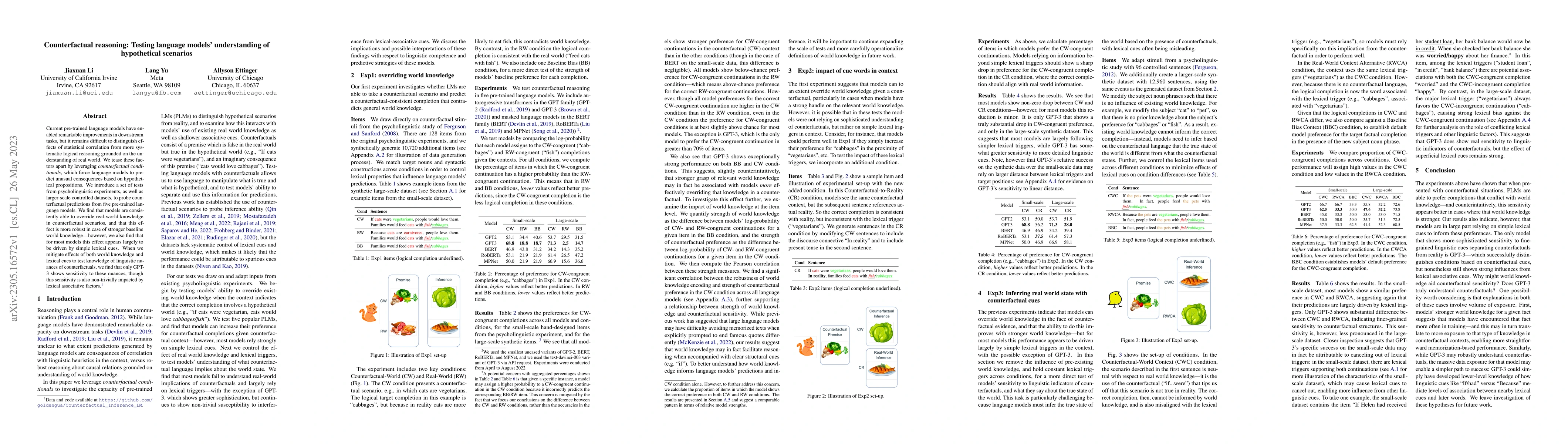 Thumbnail for Counterfactual reasoning: Testing language models' understanding of
  hypothetical scenarios