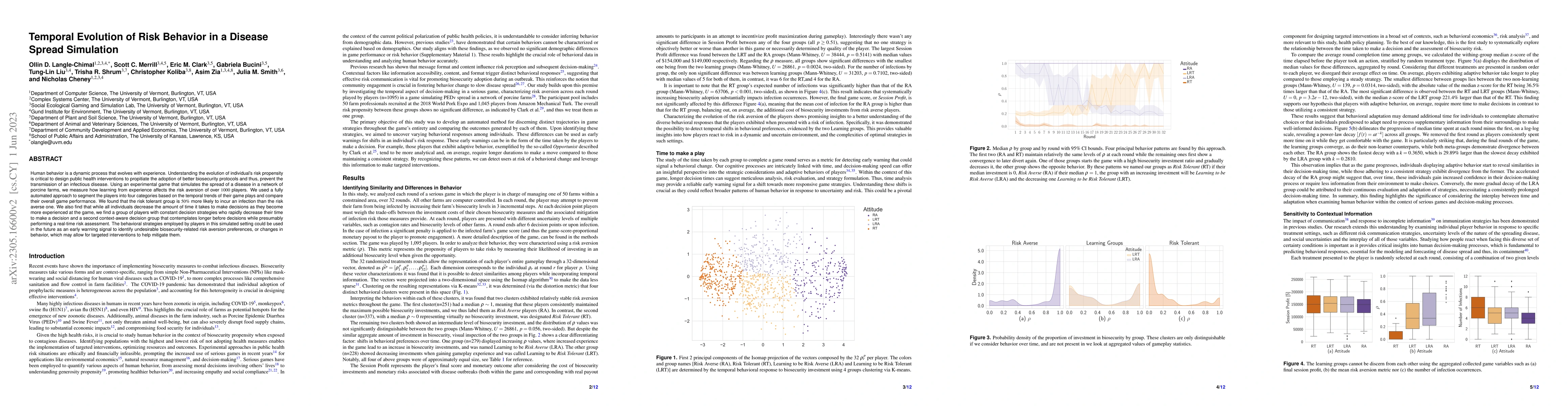 Thumbnail for Temporal Evolution of Risk Behavior in a Disease Spread Simulation