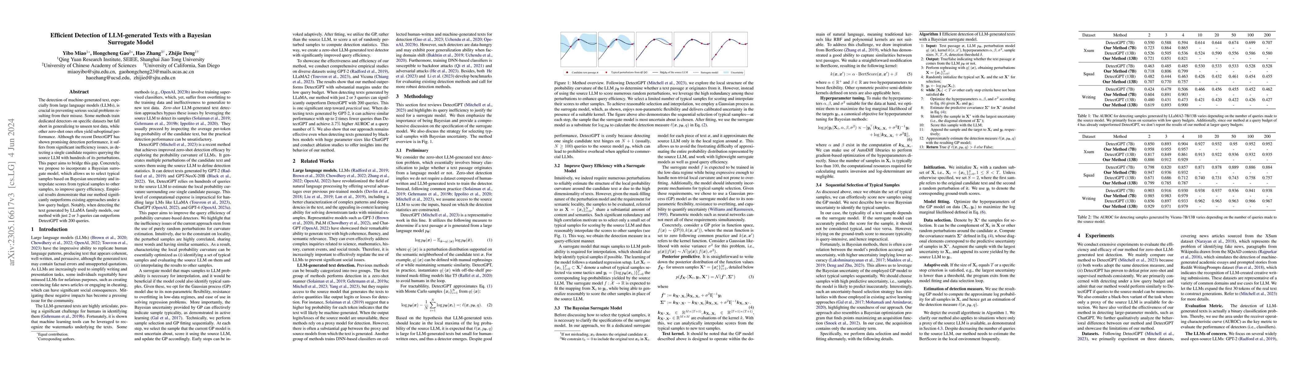 Thumbnail for Efficient Detection of LLM-generated Texts with a Bayesian Surrogate
  Model