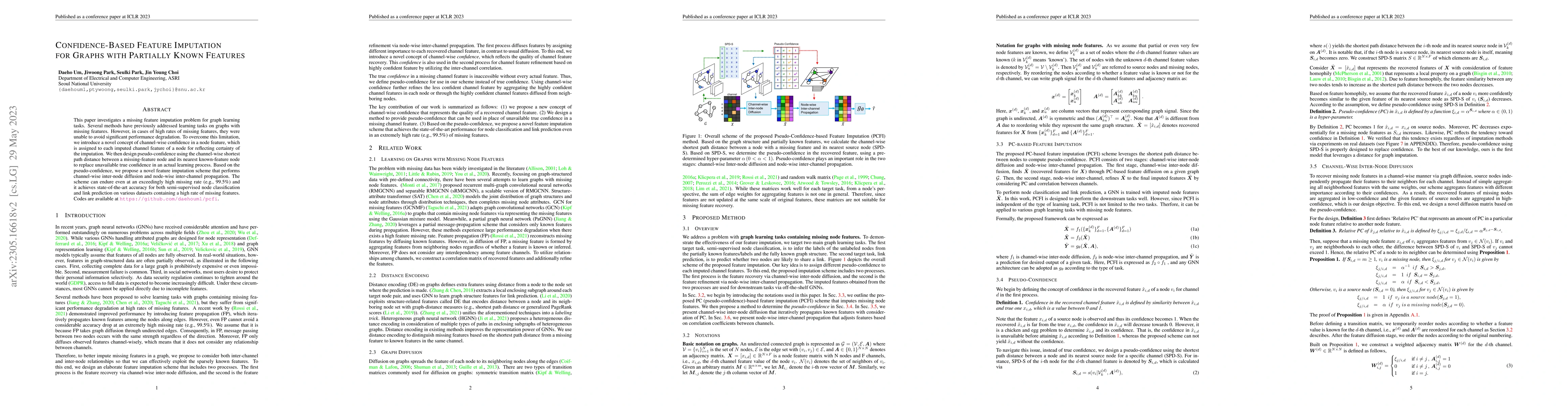 Thumbnail for Confidence-Based Feature Imputation for Graphs with Partially Known
  Features