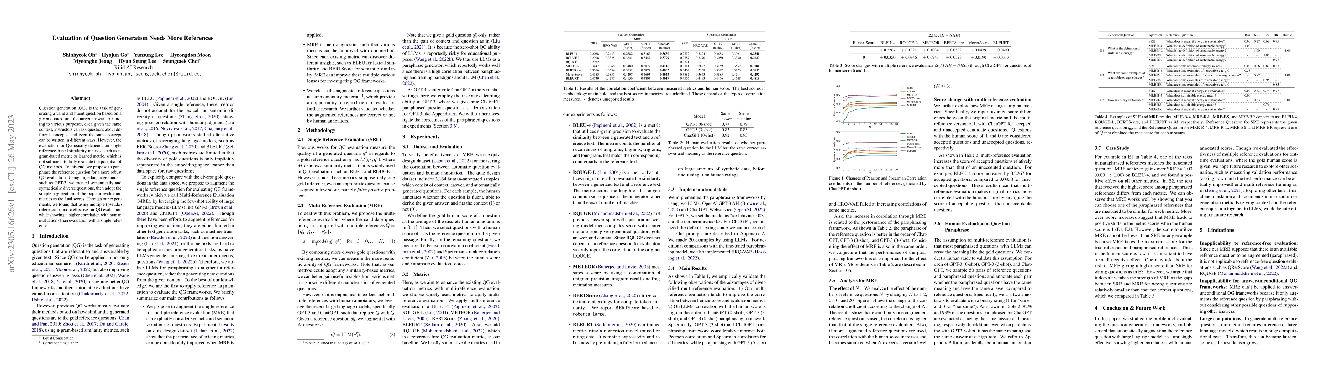 Thumbnail for Evaluation of Question Generation Needs More References
