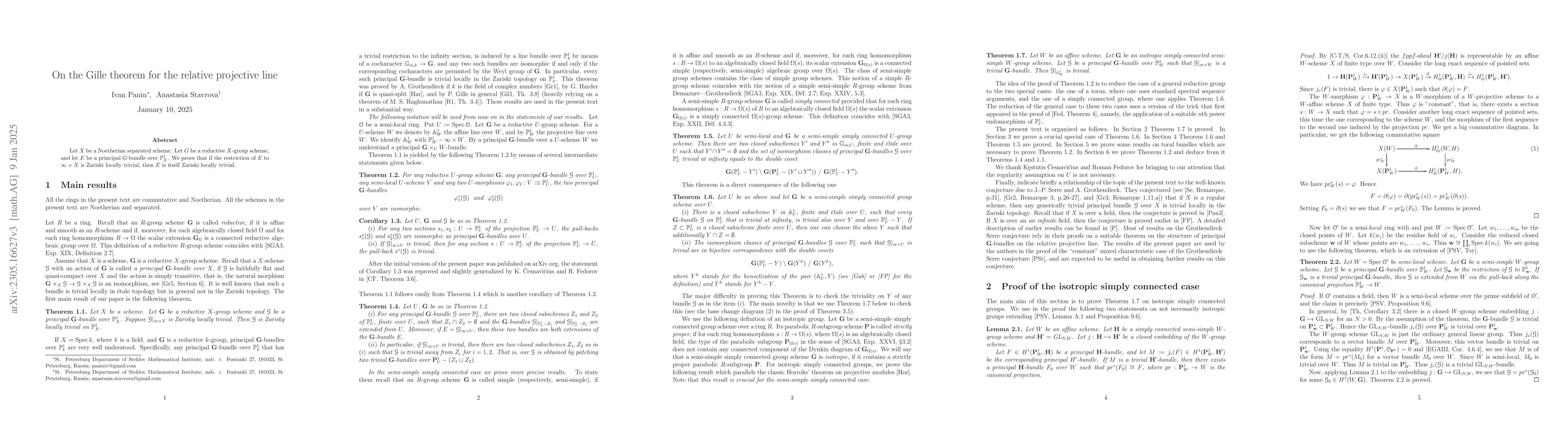 Thumbnail for On the Gille theorem for the relative projective line