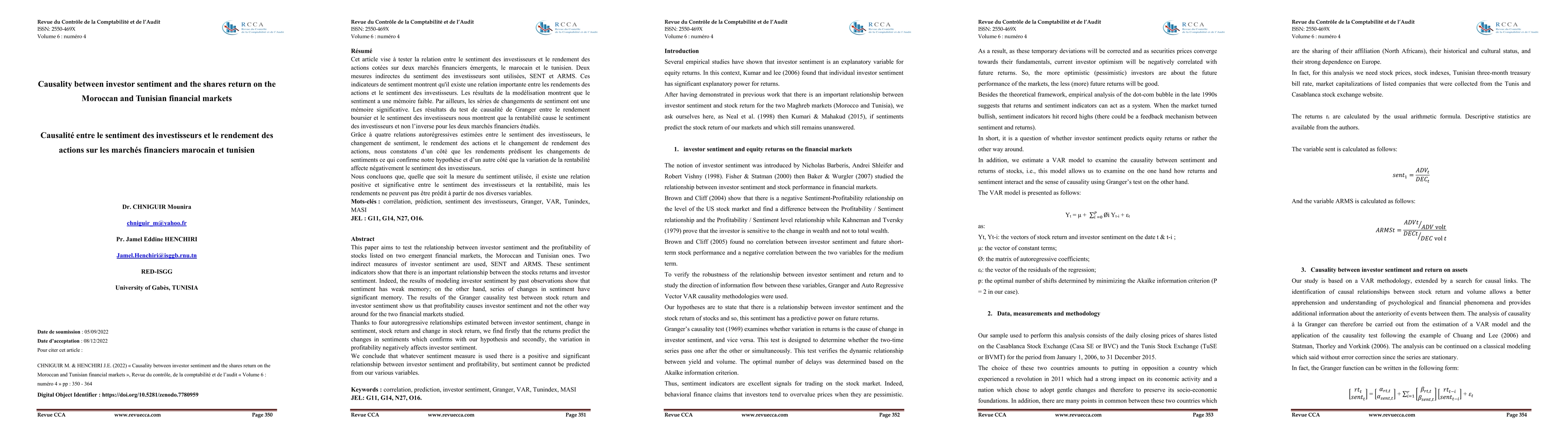 Thumbnail for Causality between investor sentiment and the shares return on the
  Moroccan and Tunisian financial markets