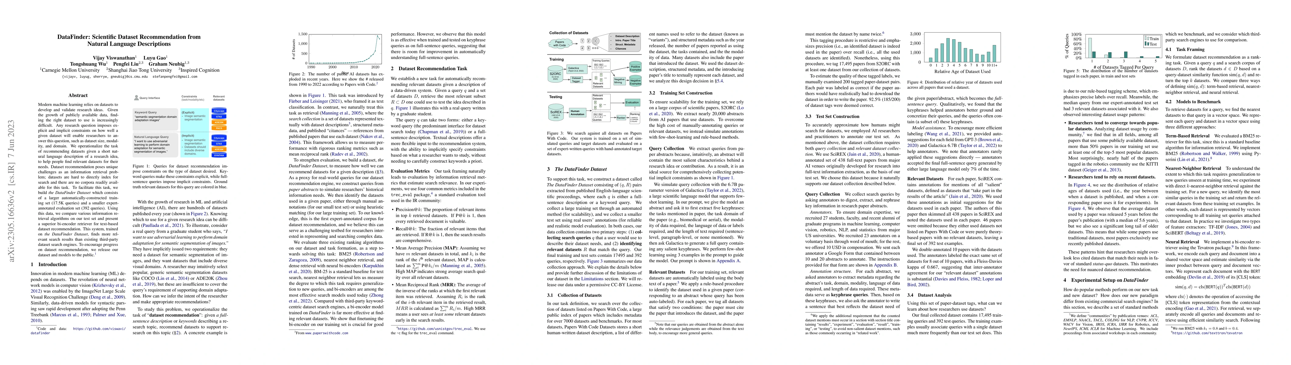 Thumbnail for DataFinder: Scientific Dataset Recommendation from Natural Language
  Descriptions