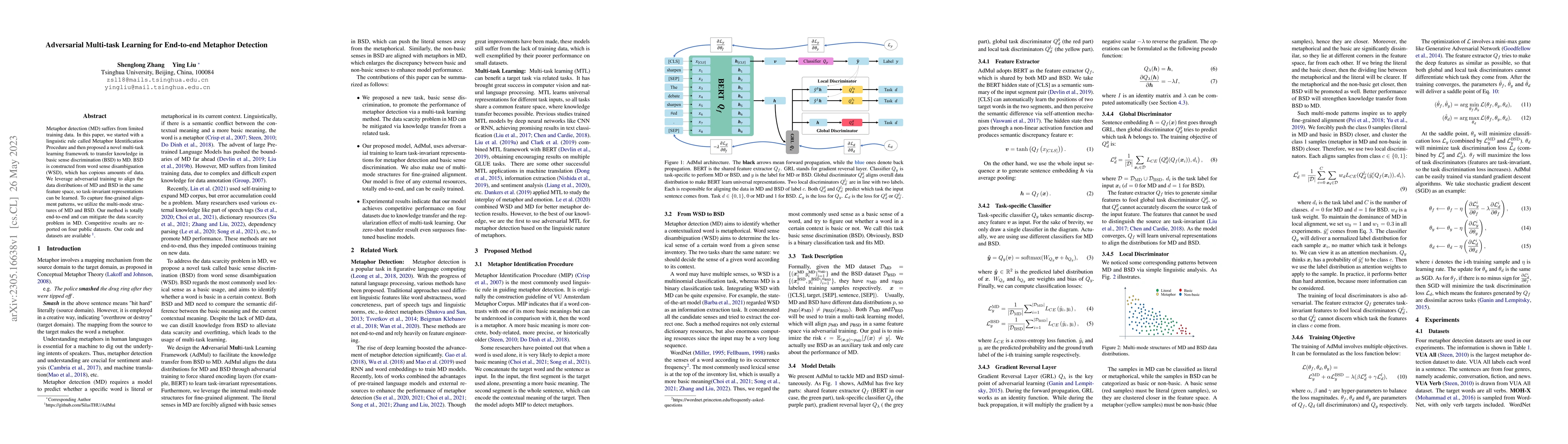 Thumbnail for Adversarial Multi-task Learning for End-to-end Metaphor Detection