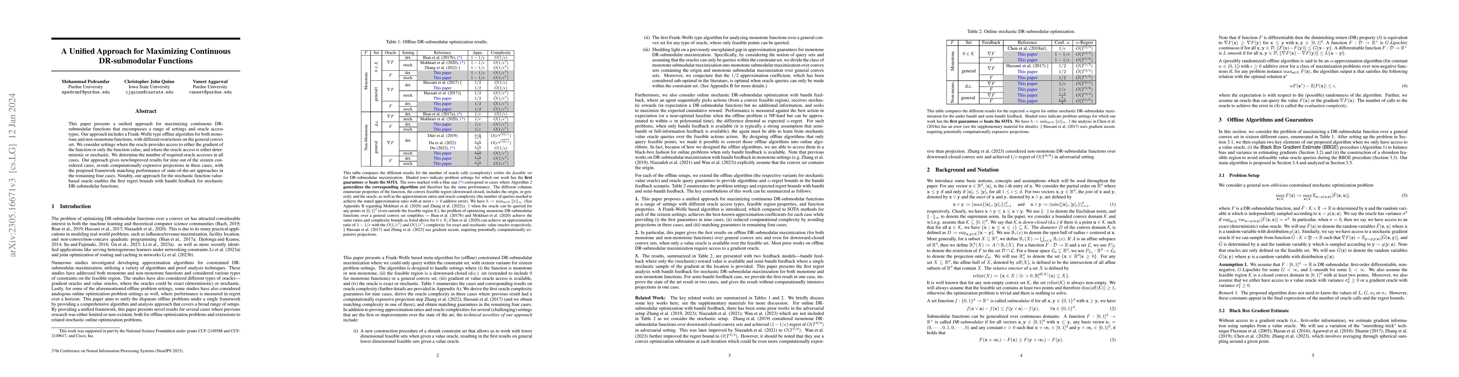 Thumbnail for A Unified Approach for Maximizing Continuous DR-submodular Functions