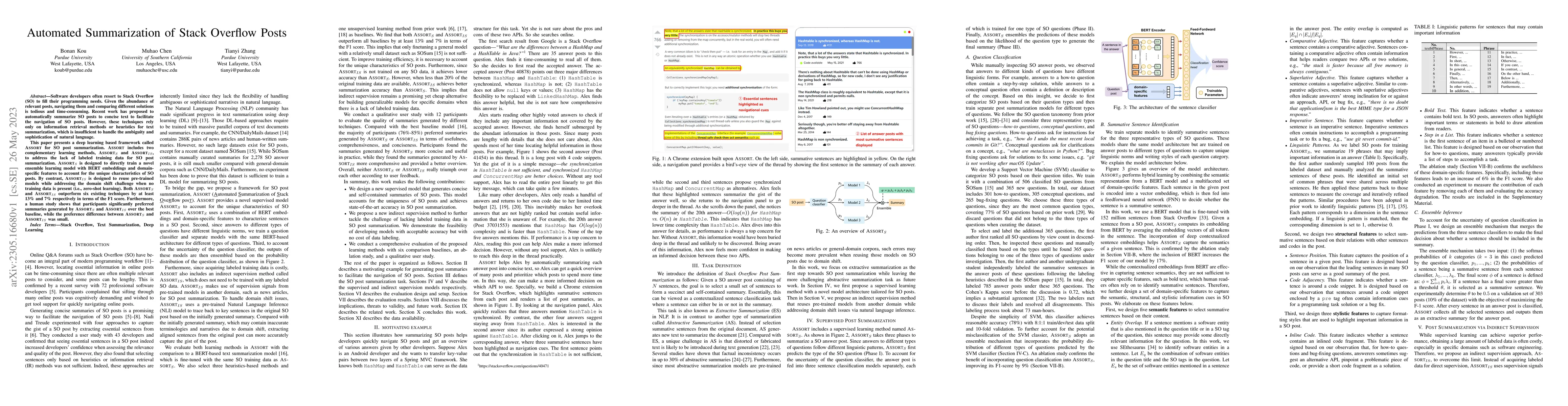 Thumbnail for Automated Summarization of Stack Overflow Posts