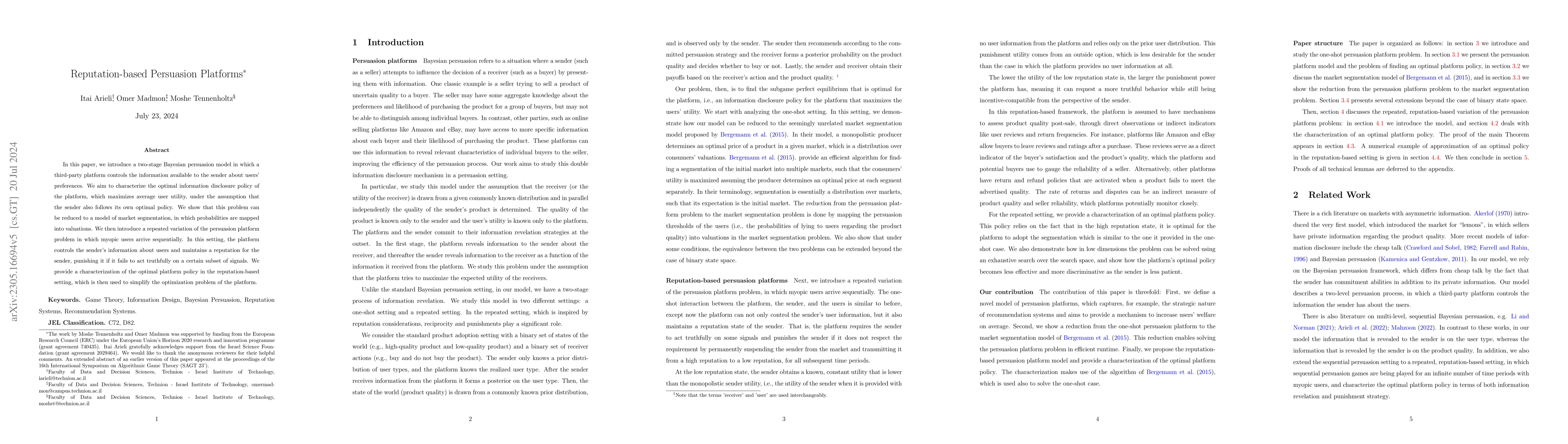 Thumbnail for Reputation-based Persuasion Platforms