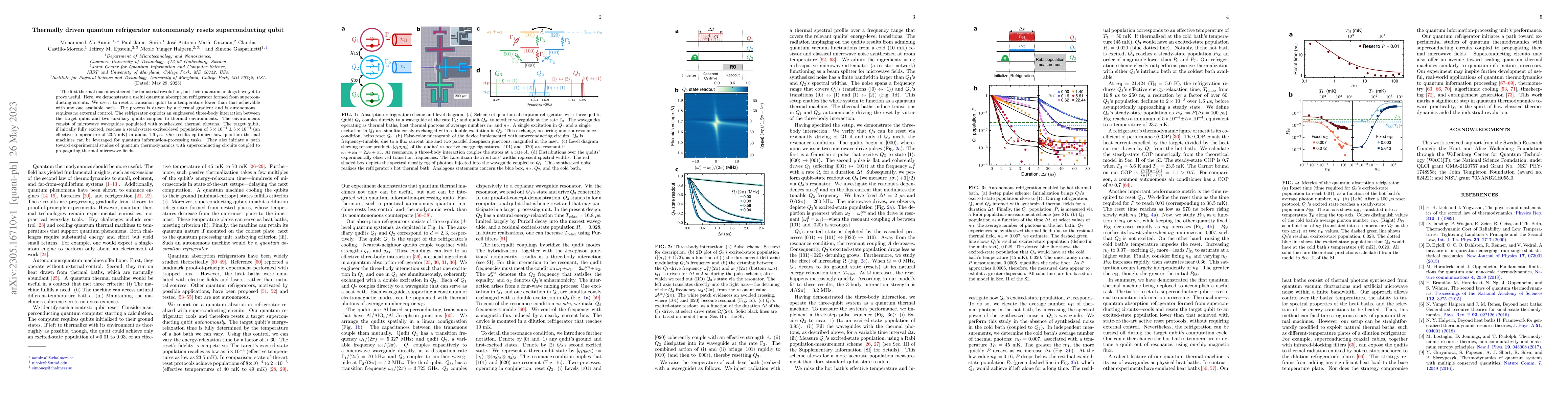 Thumbnail for Thermally driven quantum refrigerator autonomously resets
  superconducting qubit