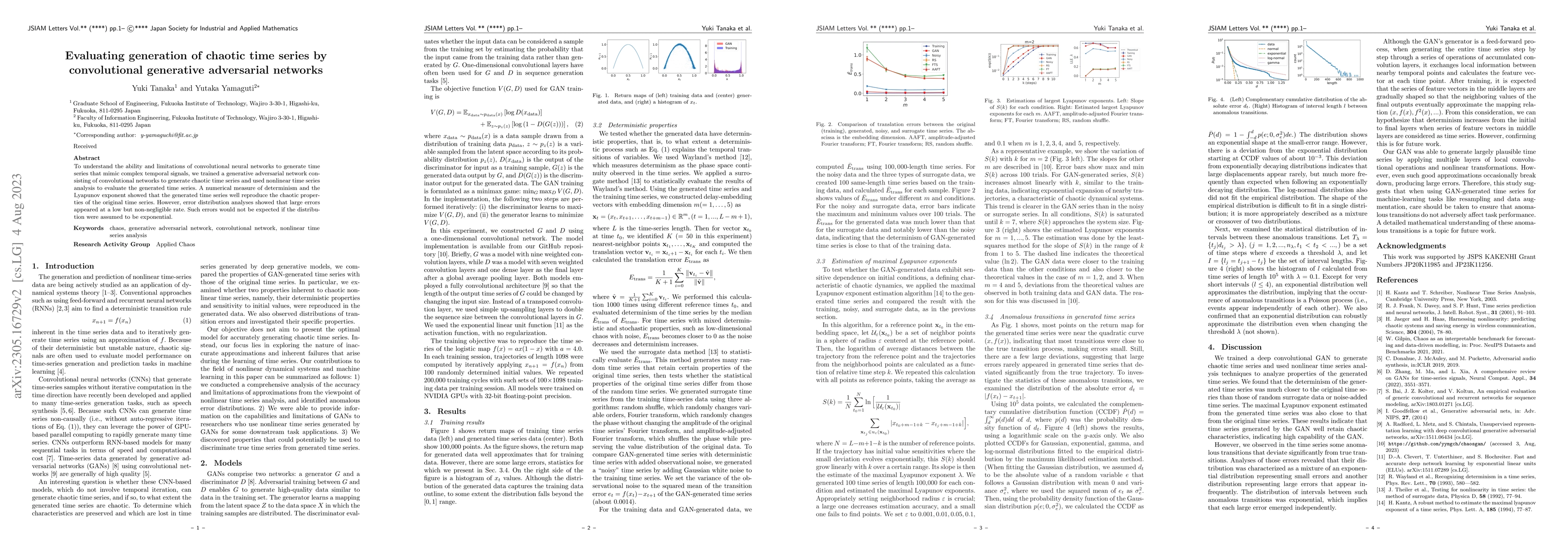 Thumbnail for Evaluating generation of chaotic time series by convolutional generative
  adversarial networks
