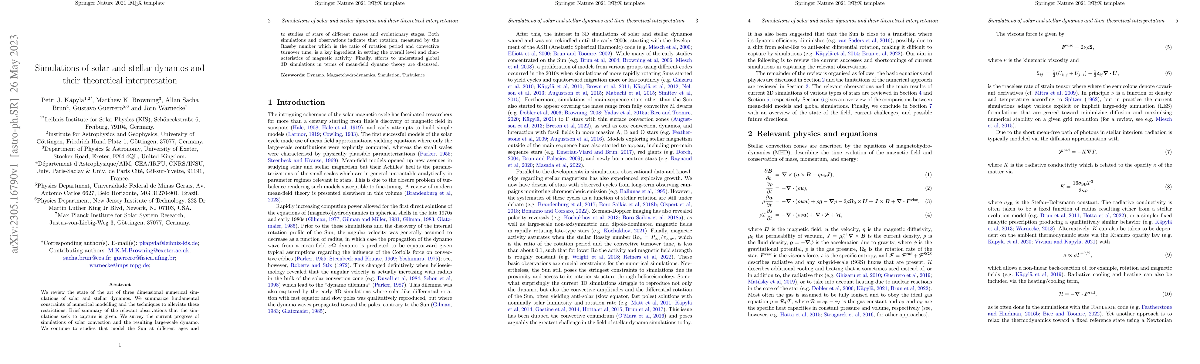 Thumbnail for Simulations of solar and stellar dynamos and their theoretical
  interpretation