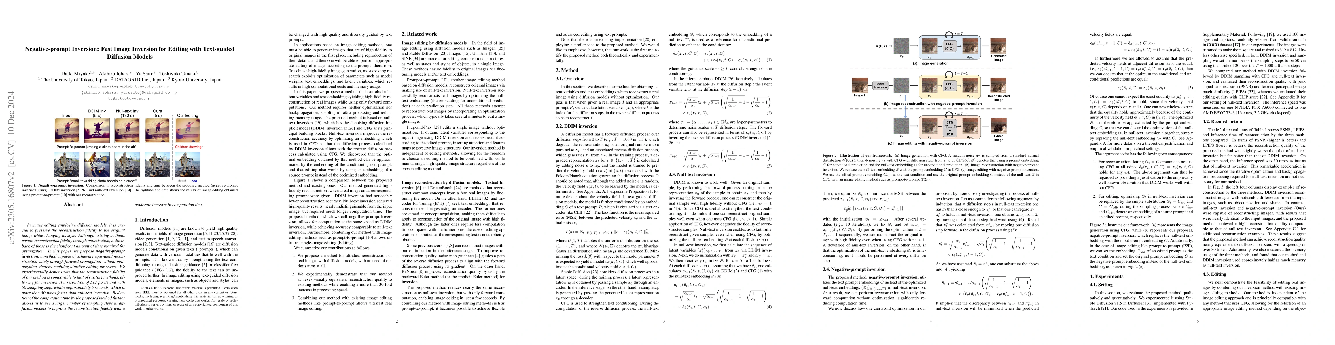 Thumbnail for Negative-prompt Inversion: Fast Image Inversion for Editing with
  Text-guided Diffusion Models