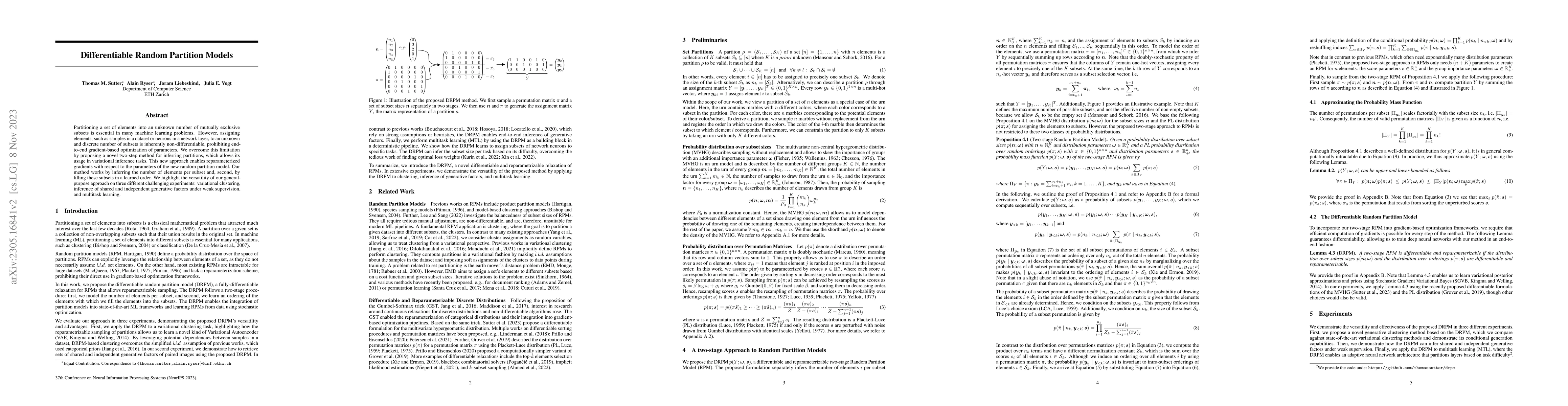 Thumbnail for Differentiable Random Partition Models