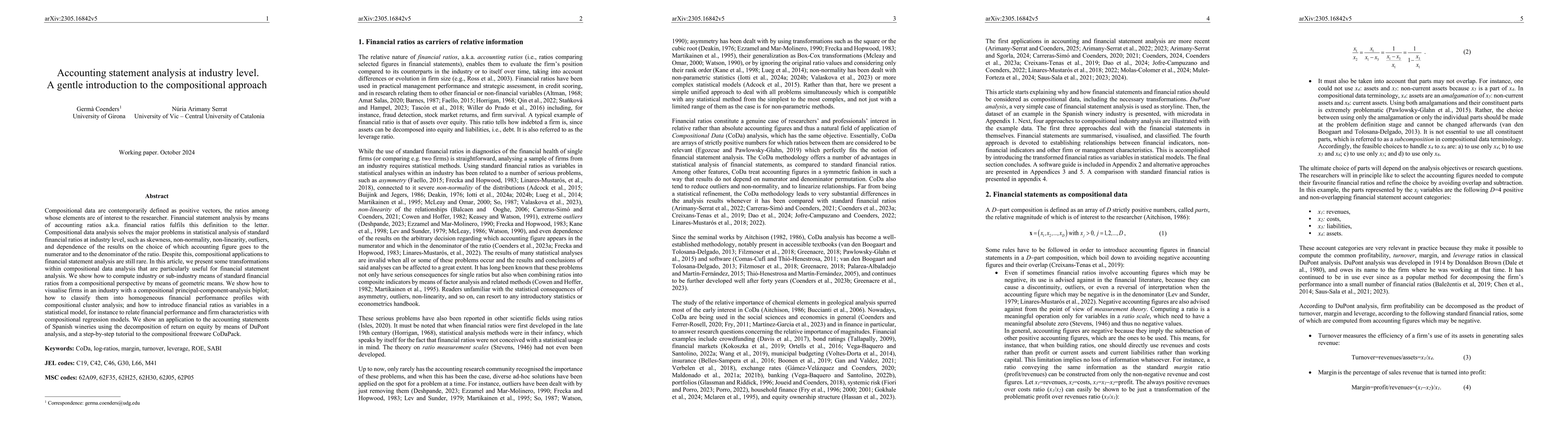 Thumbnail for Accounting statement analysis at industry level. A gentle introduction
  to the compositional approach
