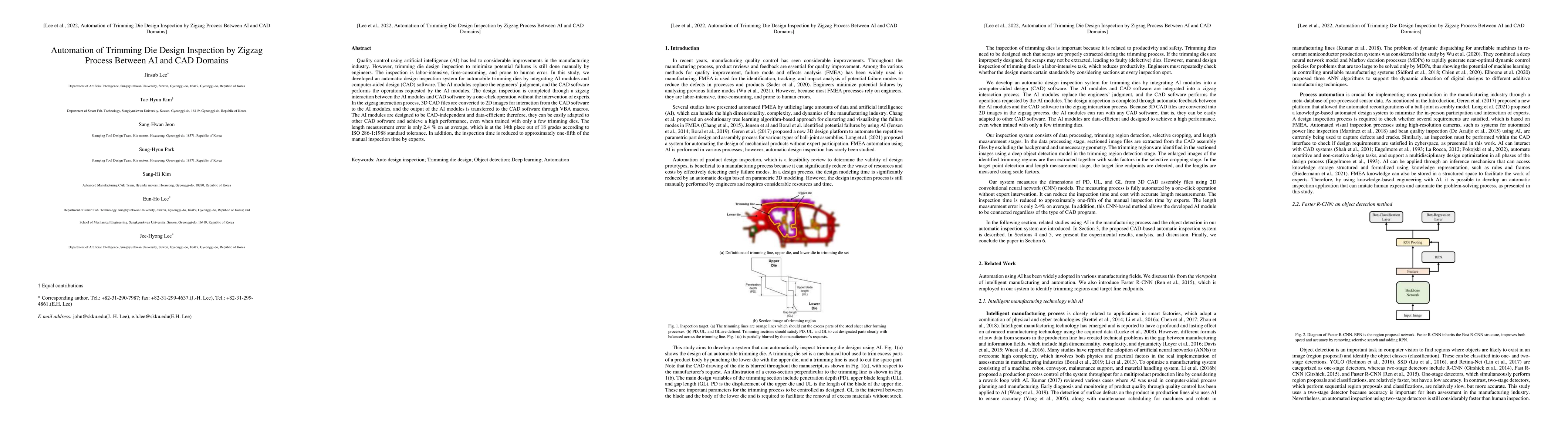 Thumbnail for Automation of Trimming Die Design Inspection by Zigzag Process Between
  AI and CAD Domains