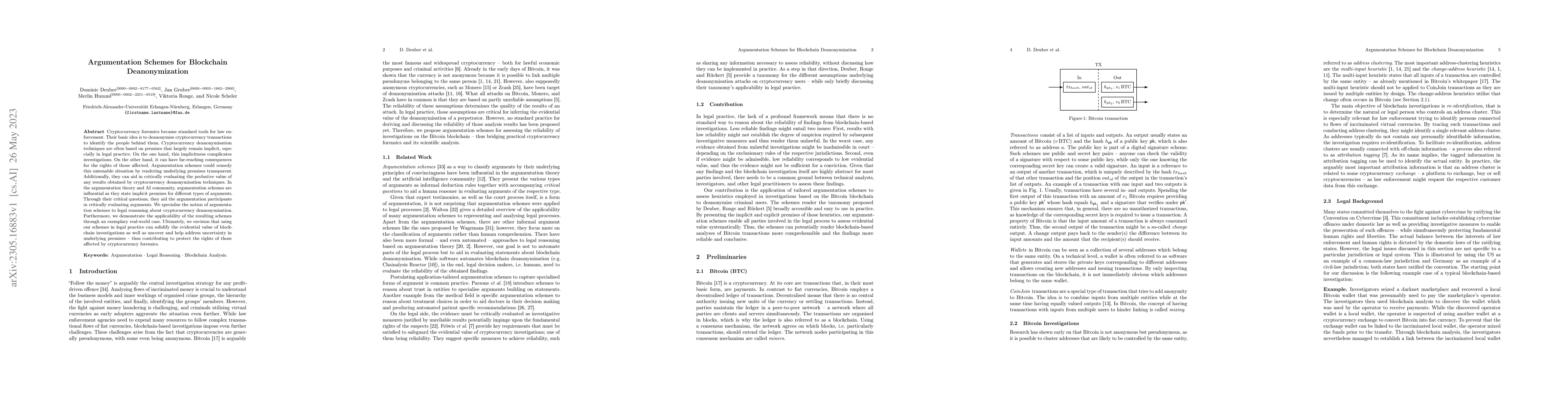 Thumbnail for Argumentation Schemes for Blockchain Deanonymization