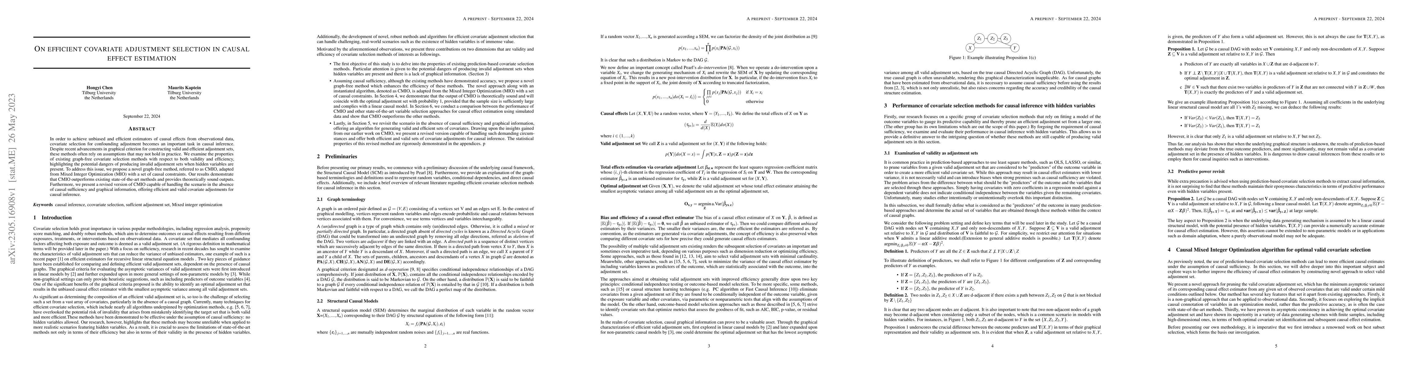 Thumbnail for On efficient covariate adjustment selection in causal effect estimation