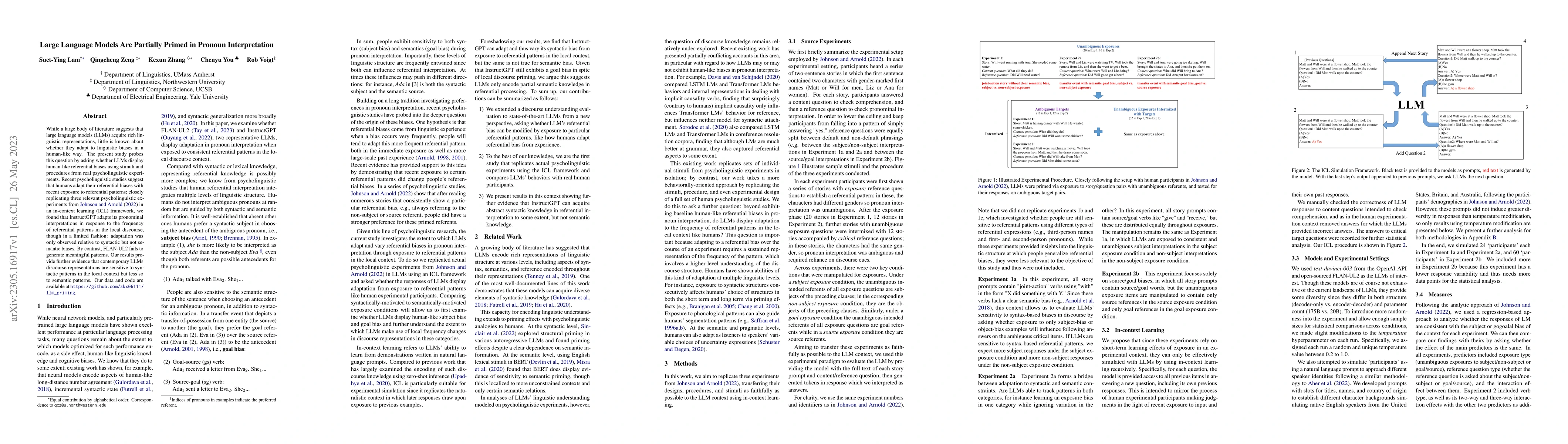 Thumbnail for Large Language Models Are Partially Primed in Pronoun Interpretation