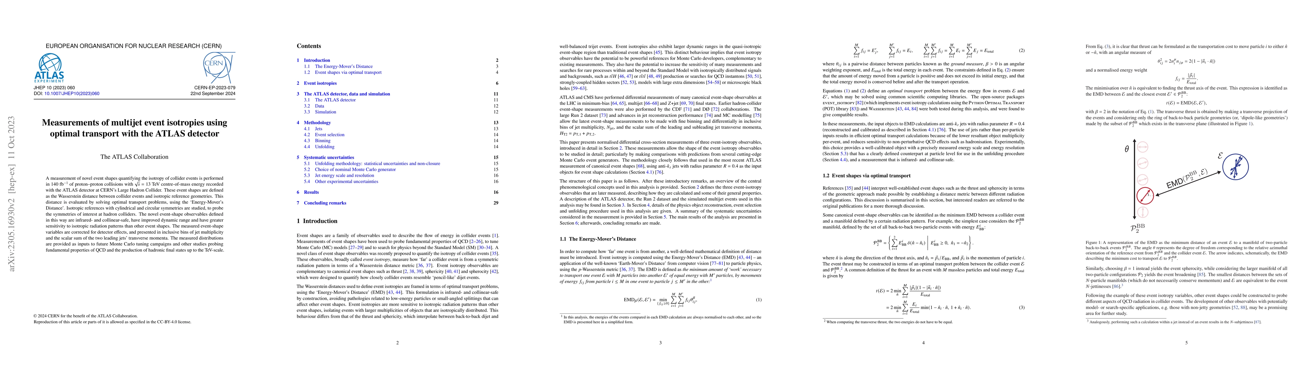 Thumbnail for Measurements of multijet event isotropies using optimal transport with
  the ATLAS detector
