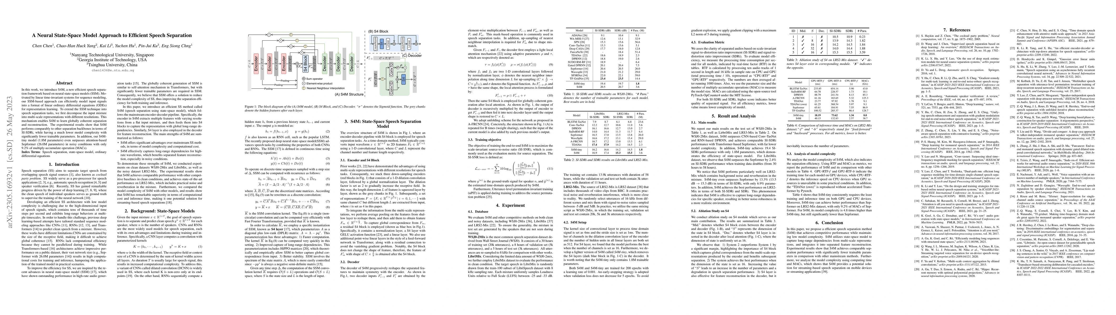 Thumbnail for A Neural State-Space Model Approach to Efficient Speech Separation