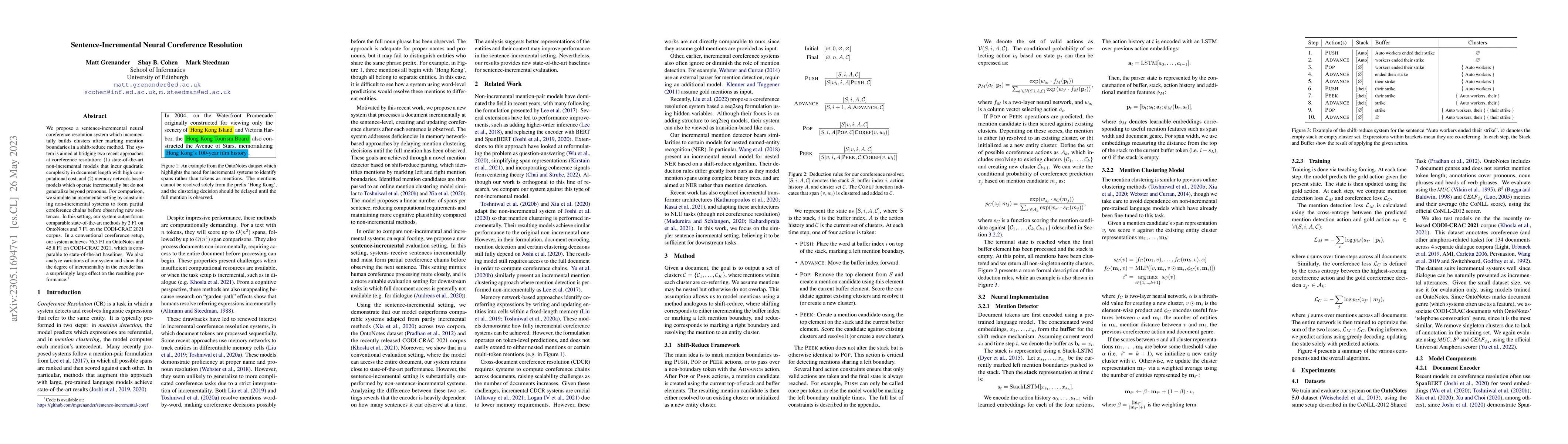 Thumbnail for Sentence-Incremental Neural Coreference Resolution