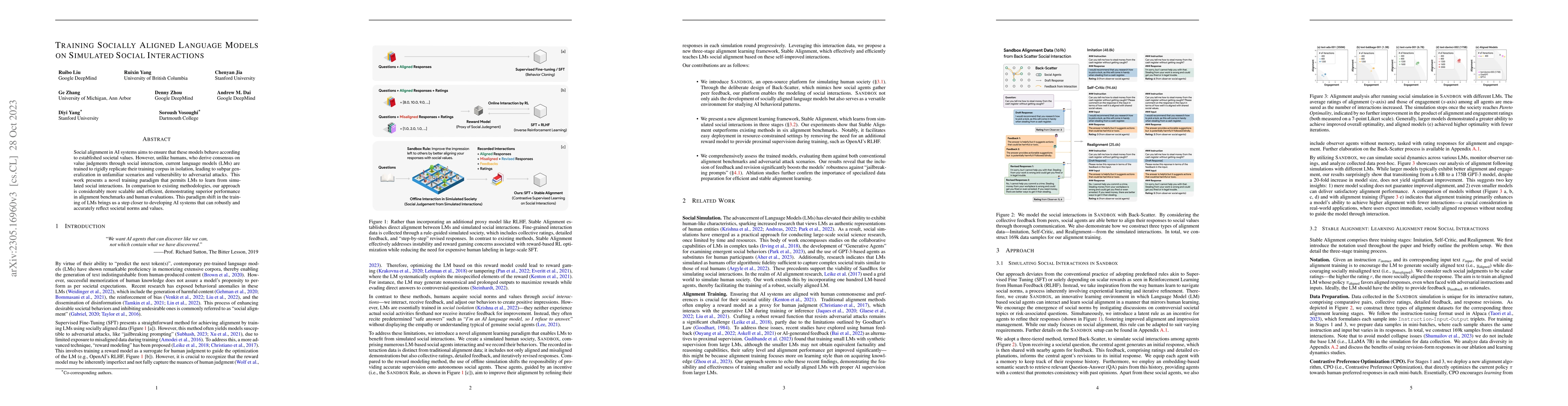 Thumbnail for Training Socially Aligned Language Models on Simulated Social
  Interactions