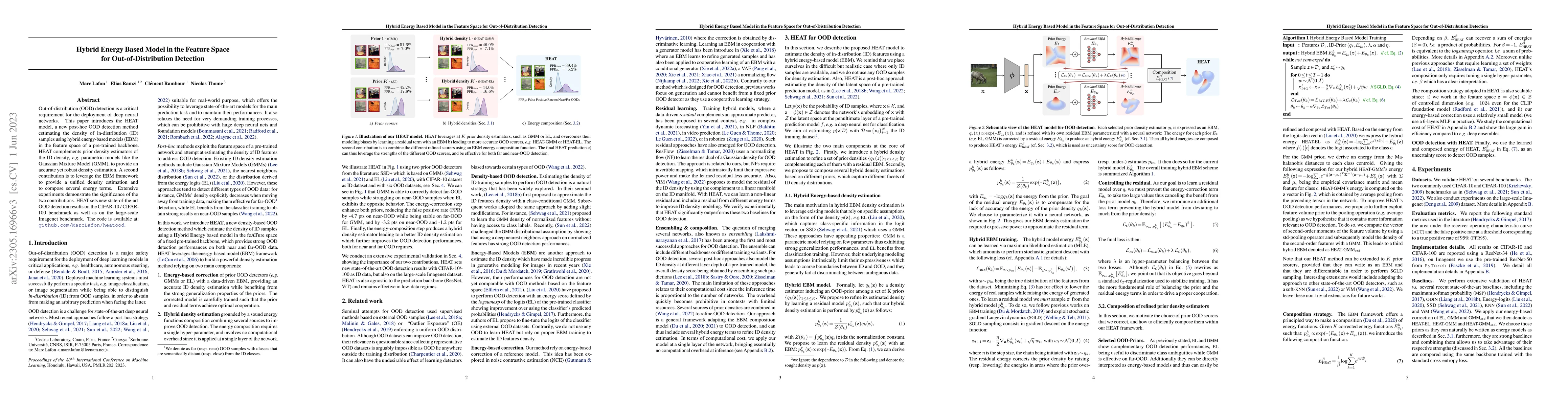 Thumbnail for Hybrid Energy Based Model in the Feature Space for Out-of-Distribution
  Detection
