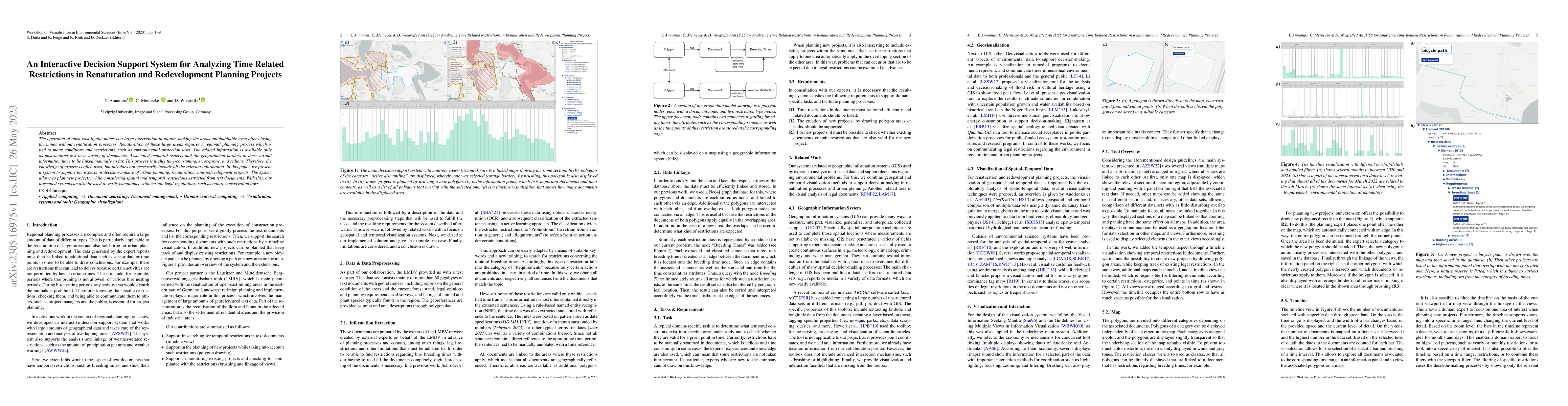 Thumbnail for An Interactive Decision Support System for Analyzing Time Related
  Restrictions in Renaturation and Redevelopment Planning Projects