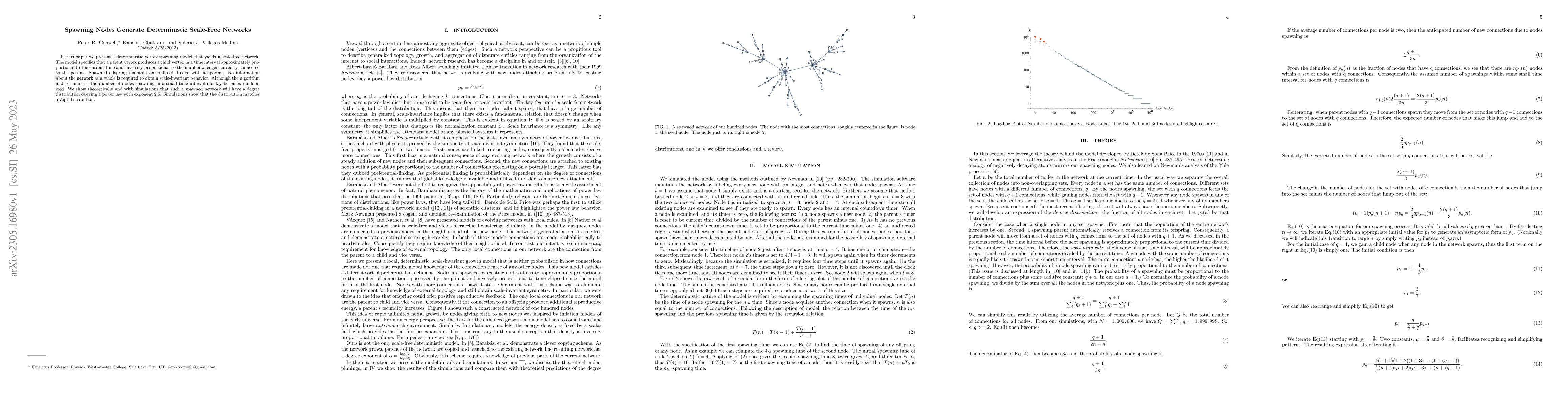 Thumbnail for Spawning Nodes Generate Deterministic Scale-Free Networks