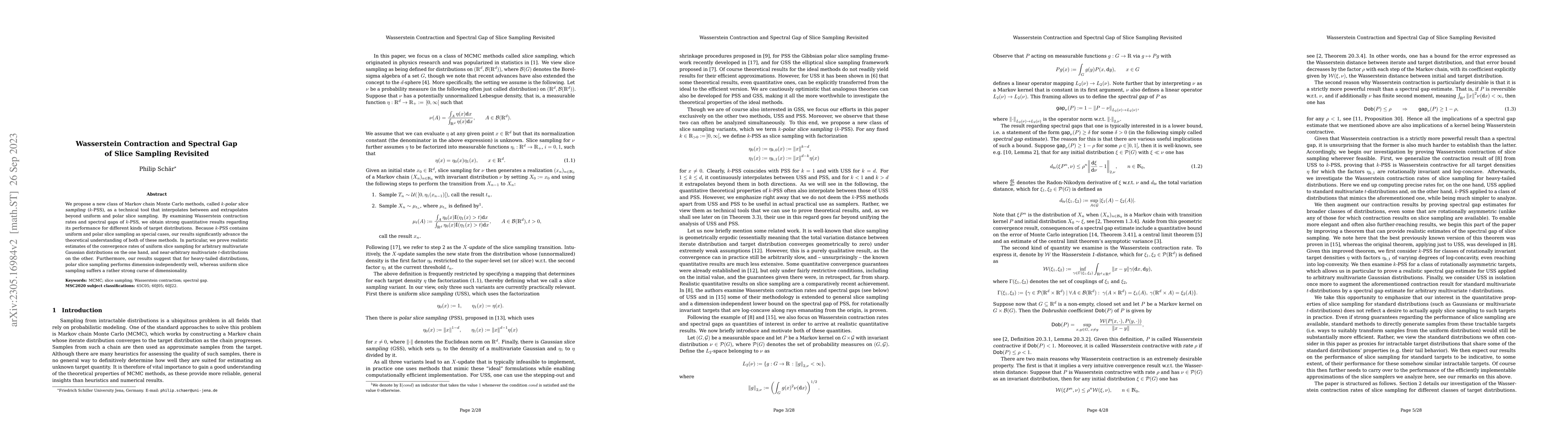 Thumbnail for Wasserstein contraction and spectral gap of slice sampling revisited