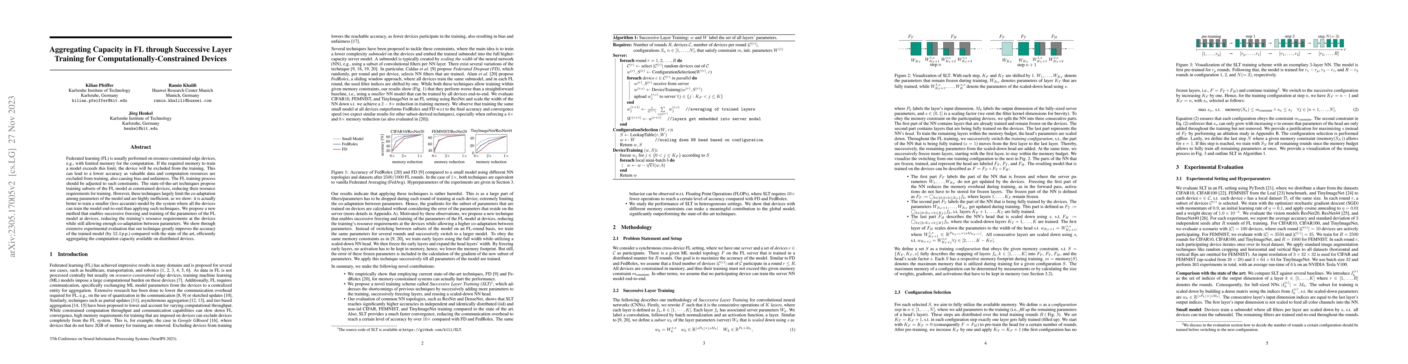 Thumbnail for Aggregating Capacity in FL through Successive Layer Training for
  Computationally-Constrained Devices