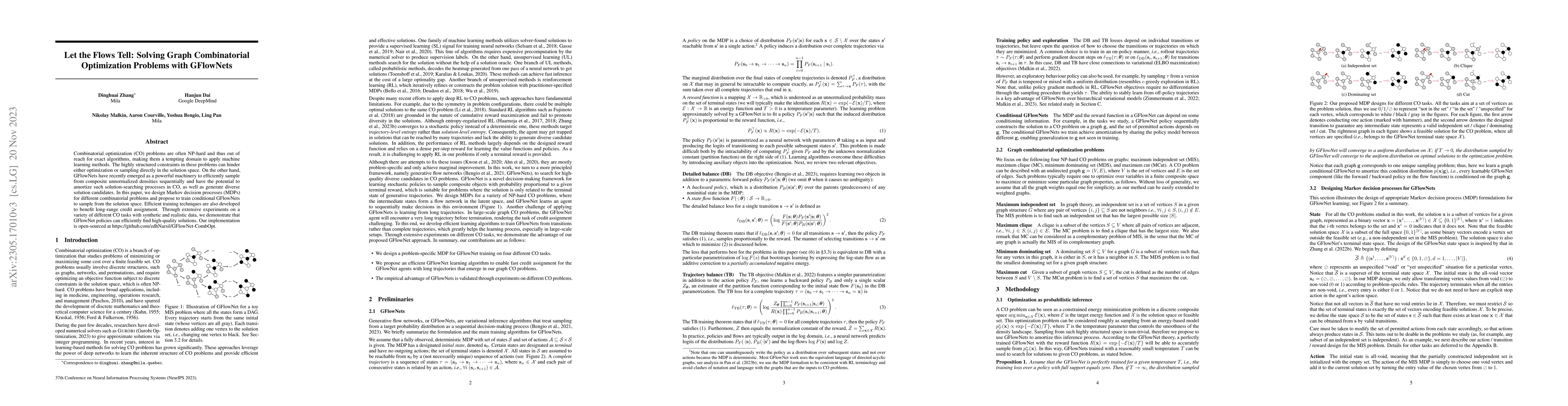 Thumbnail for Let the Flows Tell: Solving Graph Combinatorial Optimization Problems
  with GFlowNets