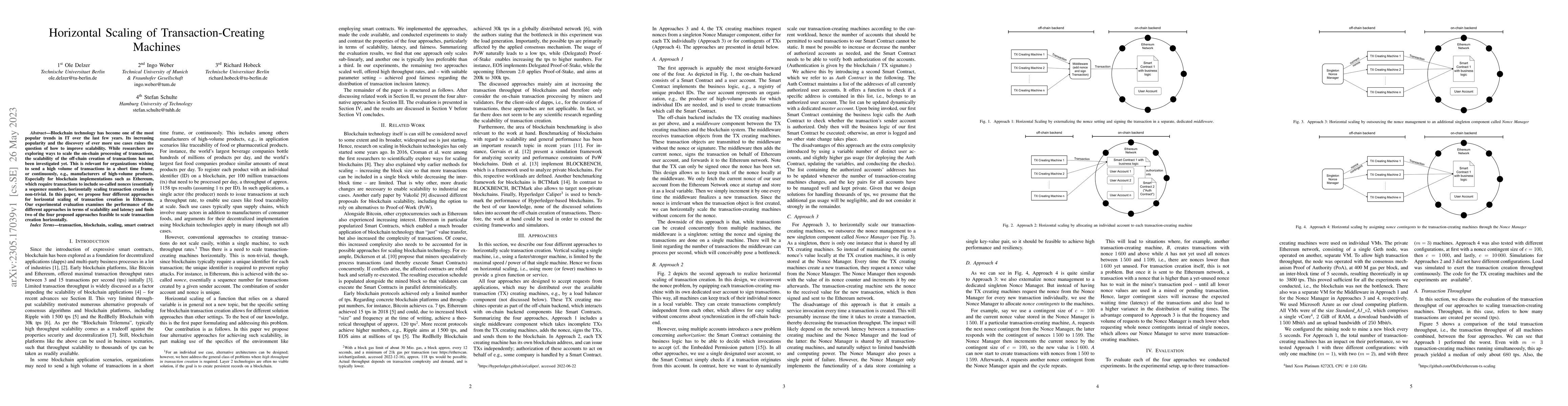 Thumbnail for Horizontal Scaling of Transaction-Creating Machines
