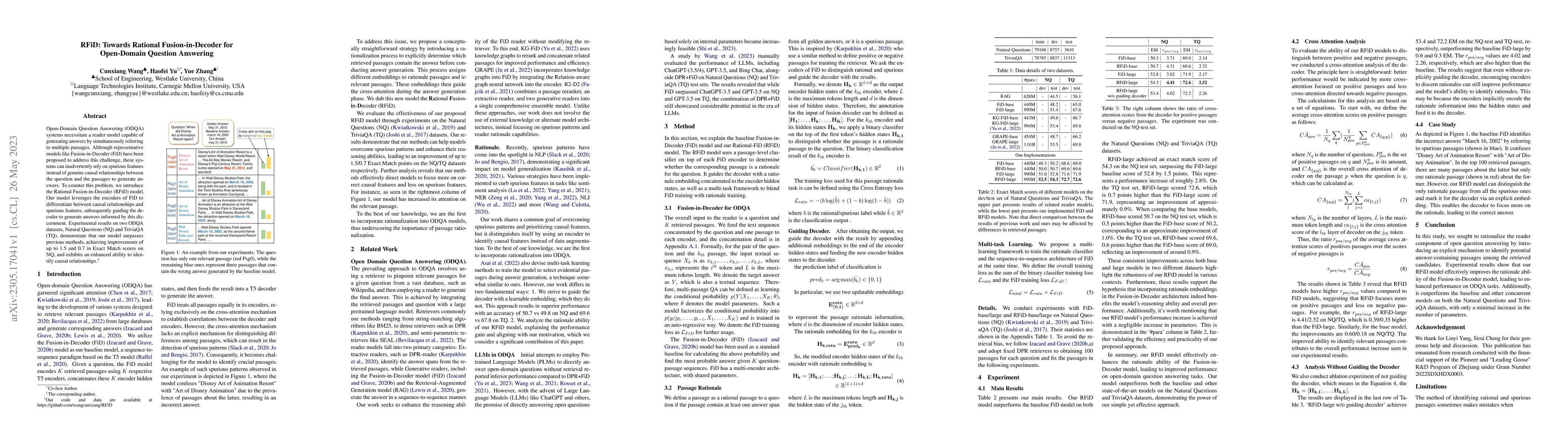 Thumbnail for RFiD: Towards Rational Fusion-in-Decoder for Open-Domain Question
  Answering