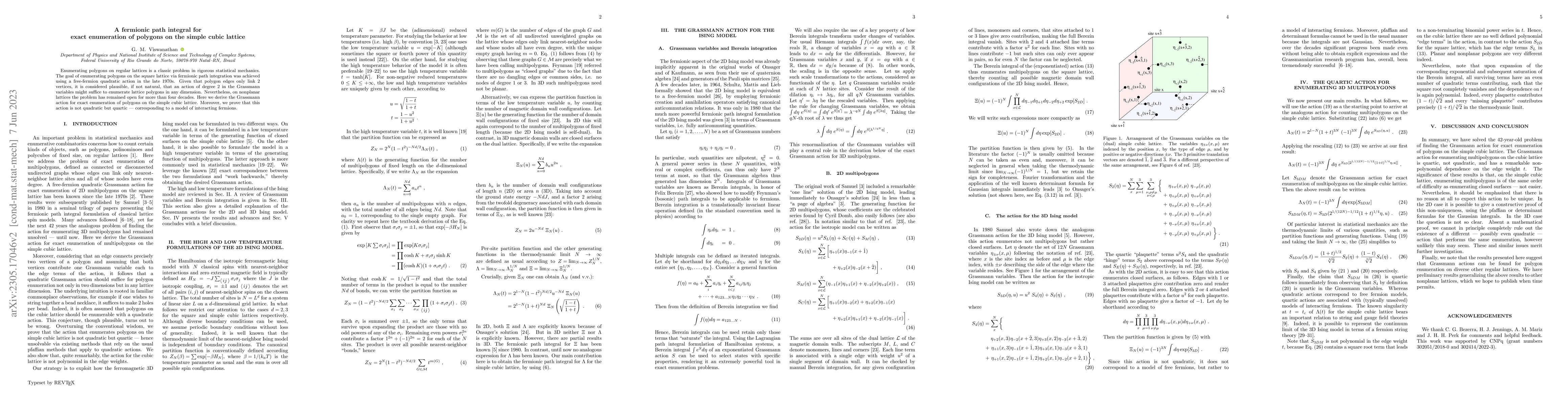 Thumbnail for A fermionic path integral for exact enumeration of polygons on the
  simple cubic lattice