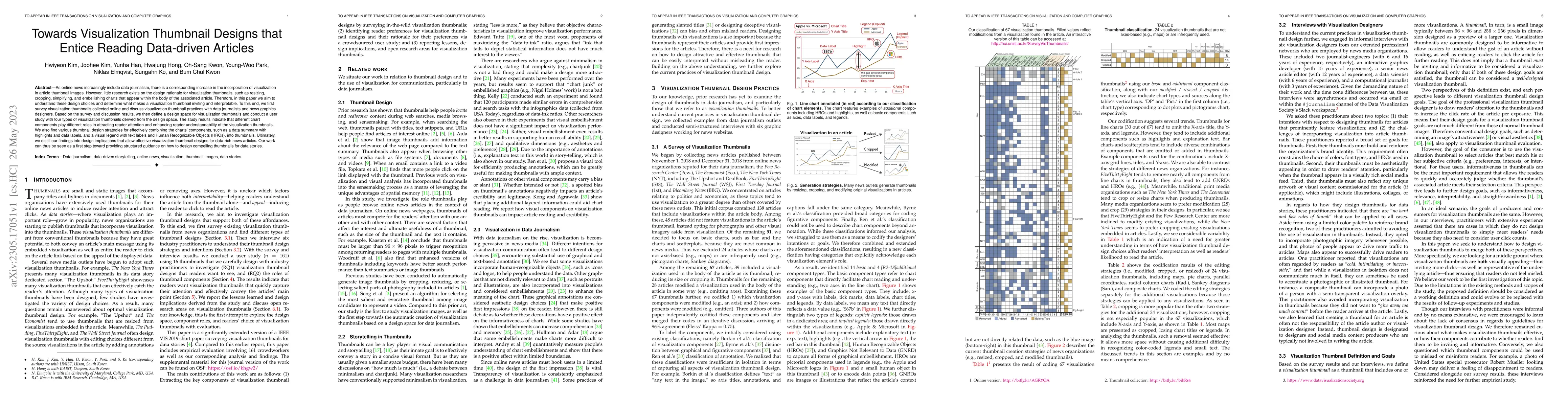 Thumbnail for Towards Visualization Thumbnail Designs that Entice Reading Data-driven
  Articles