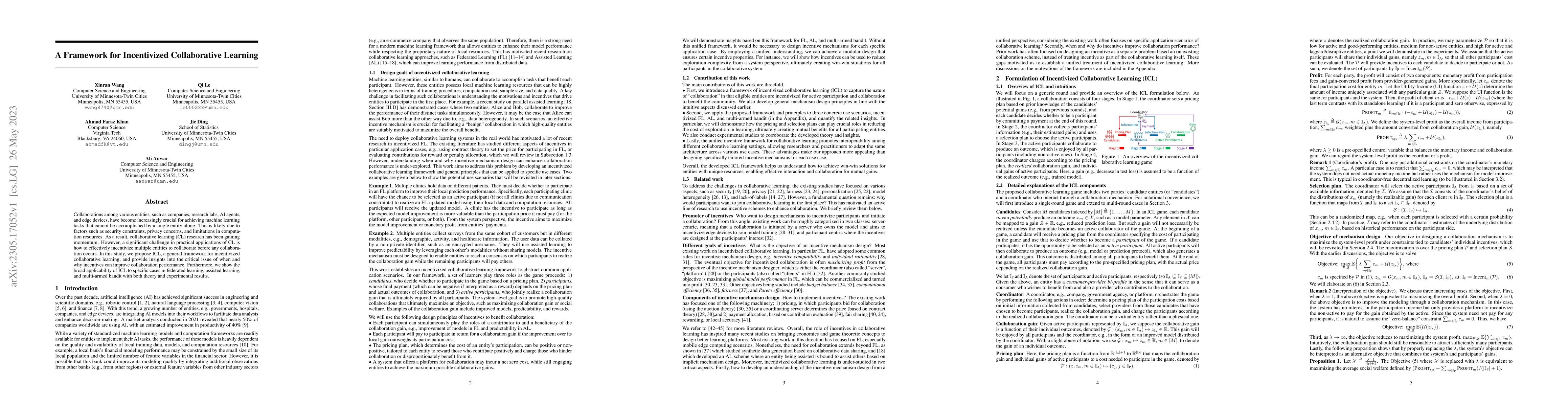 Thumbnail for A Framework for Incentivized Collaborative Learning