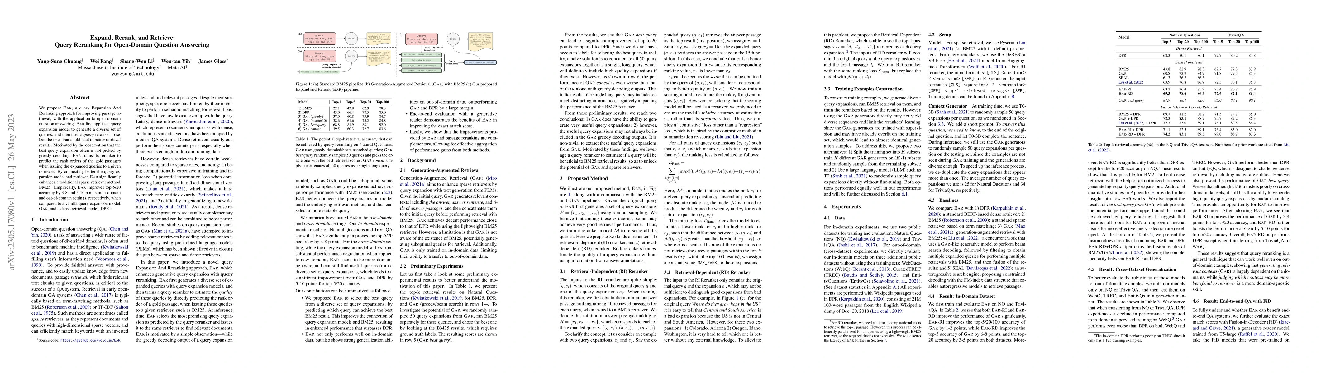 Thumbnail for Expand, Rerank, and Retrieve: Query Reranking for Open-Domain Question
  Answering