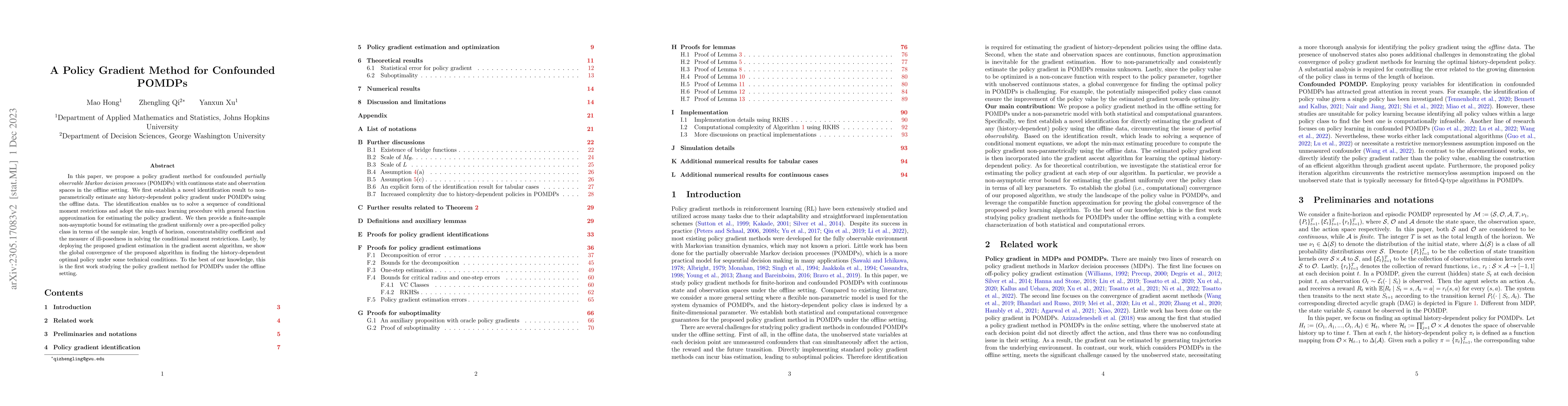 Thumbnail for A Policy Gradient Method for Confounded POMDPs