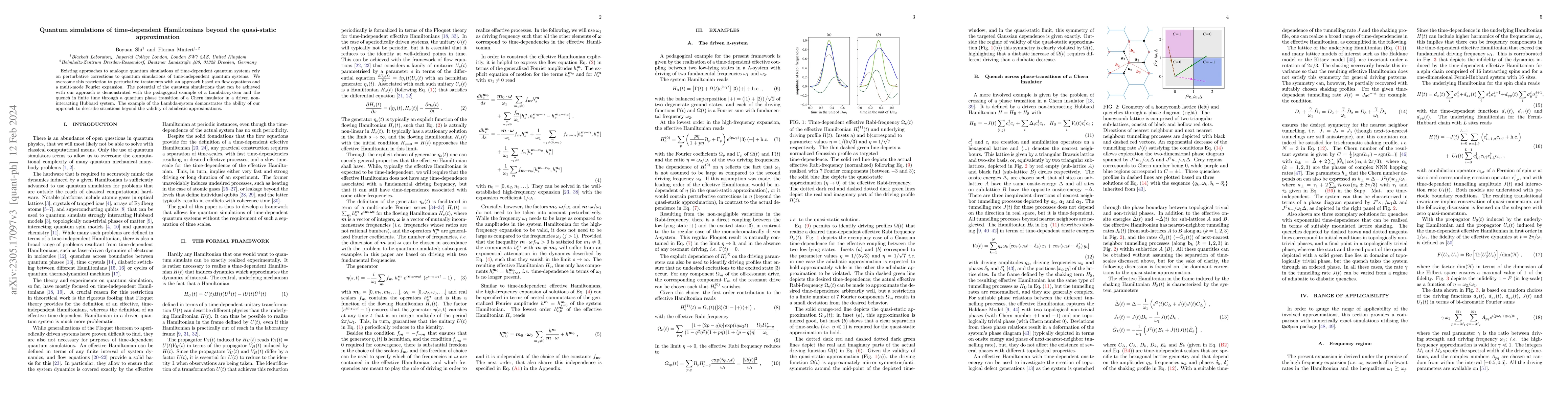 Thumbnail for Quantum simulations of time-dependent Hamiltonians beyond the
  quasi-static approximation