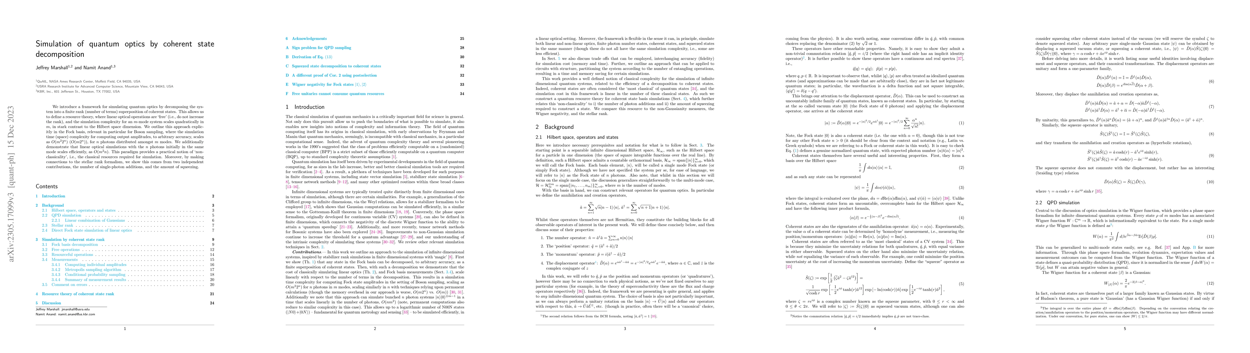 Thumbnail for Simulation of quantum optics by coherent state decomposition