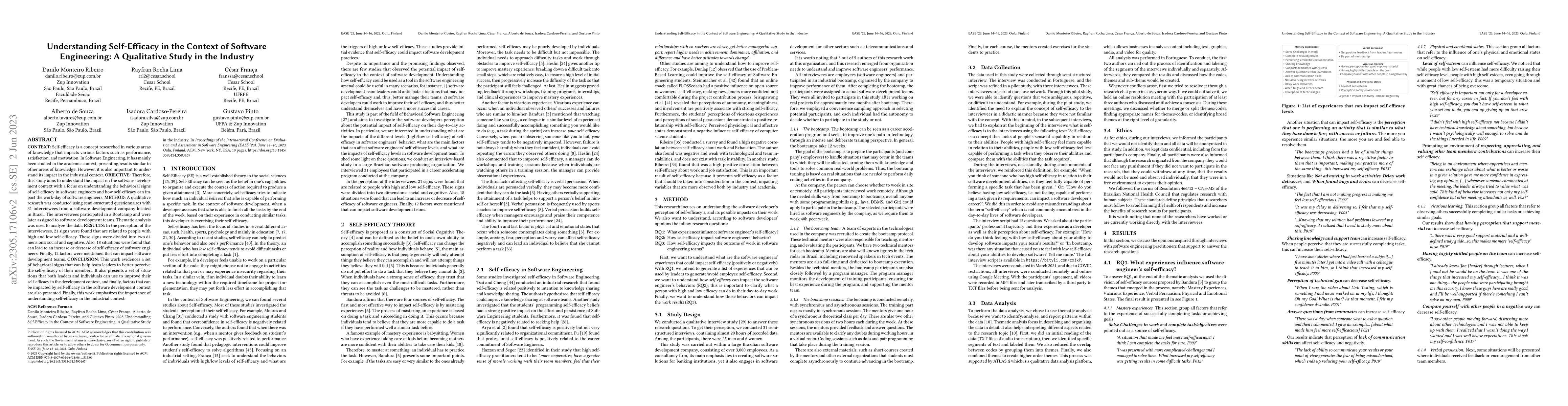 Thumbnail for Understanding Self-Efficacy in the Context of Software Engineering: A
  Qualitative Study in the Industry