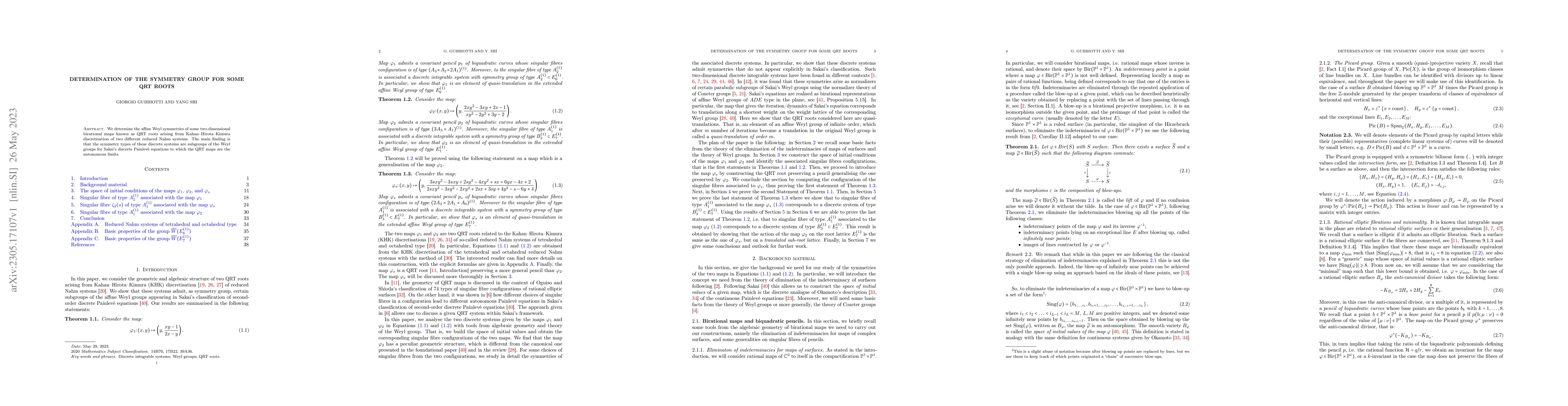 Thumbnail for Determination of the symmetry group for some QRT roots