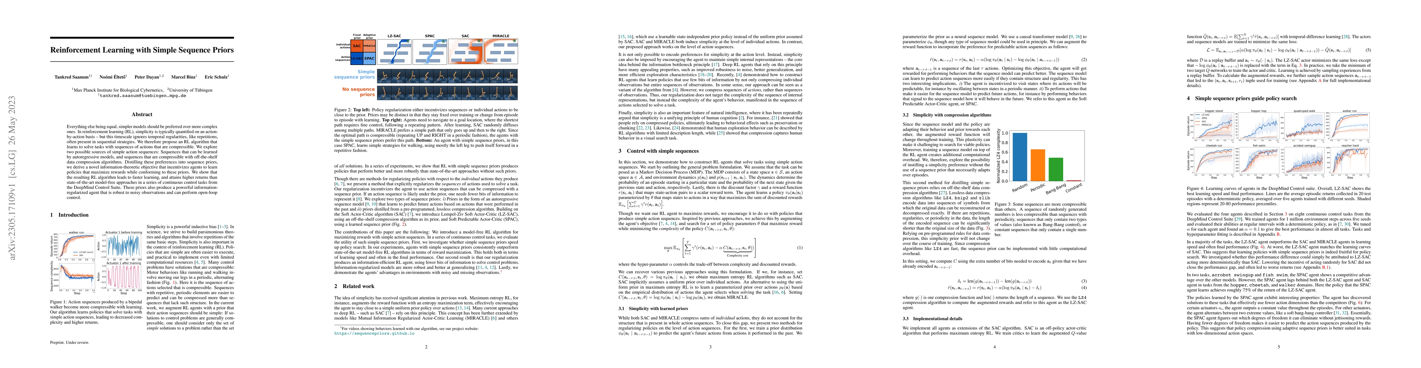 Thumbnail for Reinforcement Learning with Simple Sequence Priors