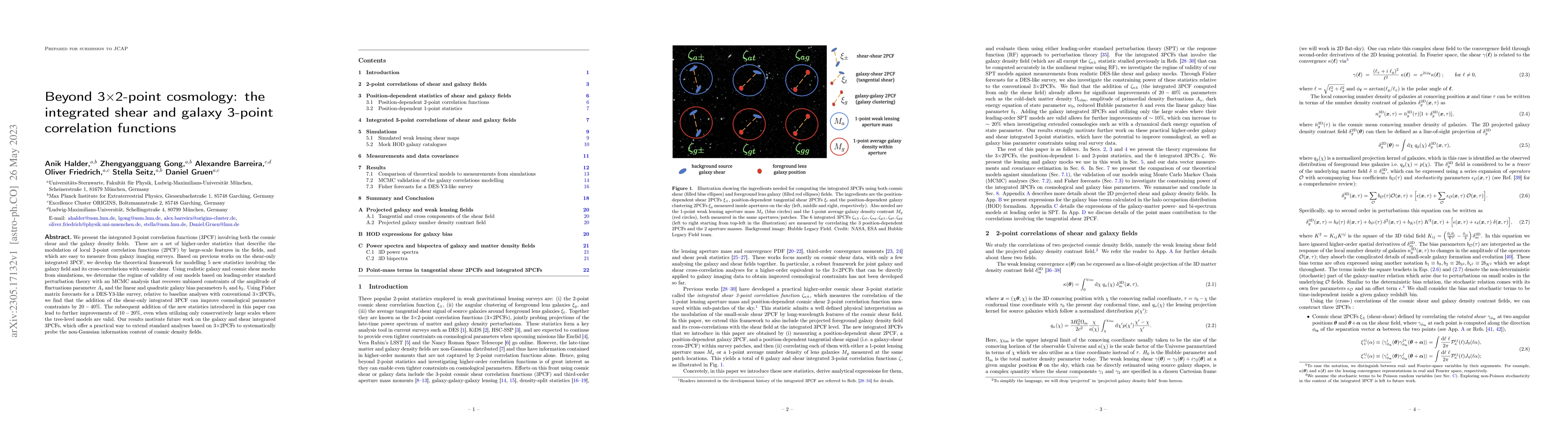 Thumbnail for Beyond 3$\times$2-point cosmology: the integrated shear and galaxy
  3-point correlation functions